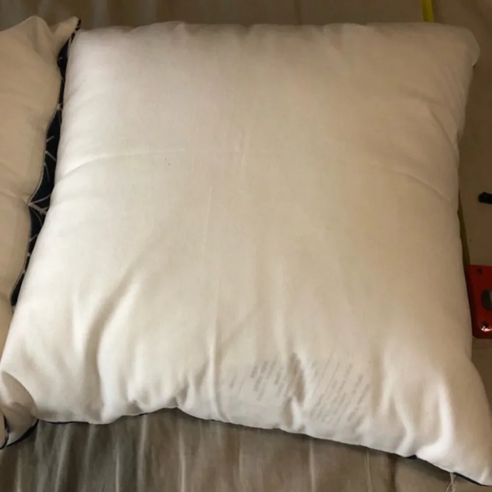 Navy and White Patterned Throw Pillows